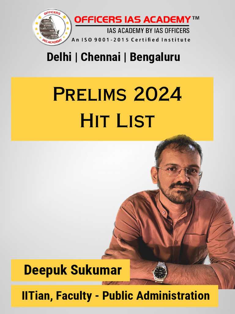 Prelims 2024 Hit List by Deepuk Sukumar | PDF | Red Sea | Wetland
