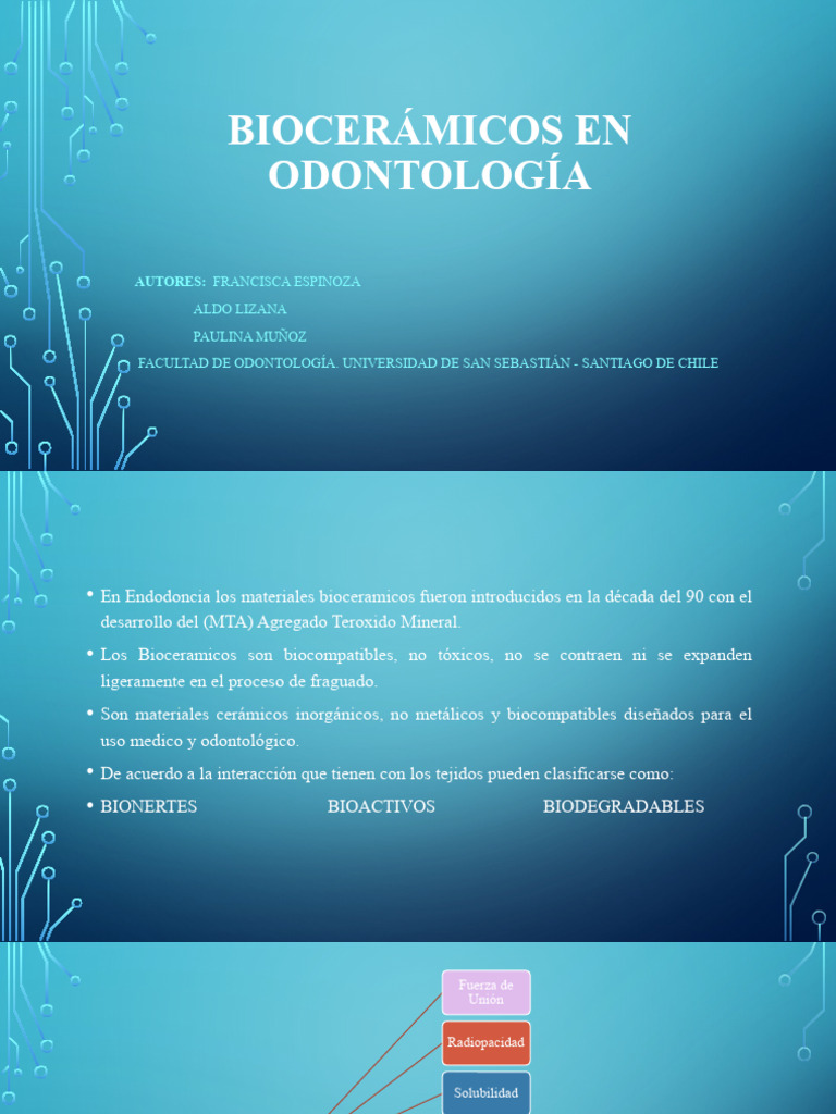 Bioceramicos en Odontologia | PDF | Calcio | Biomaterial