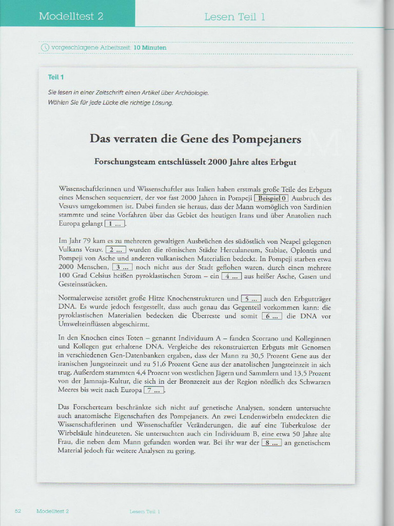 Mit Erfolg Zum Goethe-Zertifikat C1 Testbuch - 2023(8) | PDF