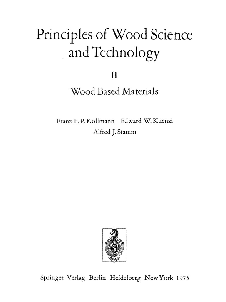 Principles Ofwood Science and Technology: Wood Based Materials | PDF