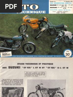 Revue Technique Suzuki GT 125 | PDF