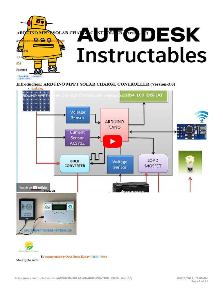 Arduino MPPT Solar Charge Controller (Version-3.0) - 42 Steps (With ...