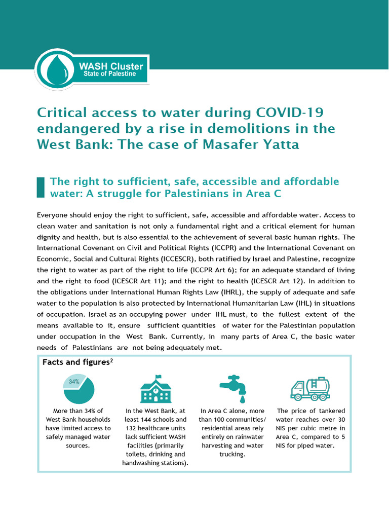 2021 Critical Access To Water During C19-WestBank-Advocay - Document ...