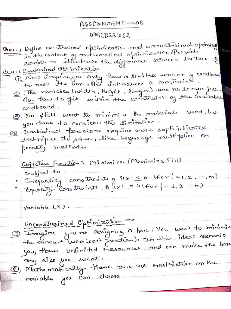 Ass 6 Sol Optimization Techniques | PDF