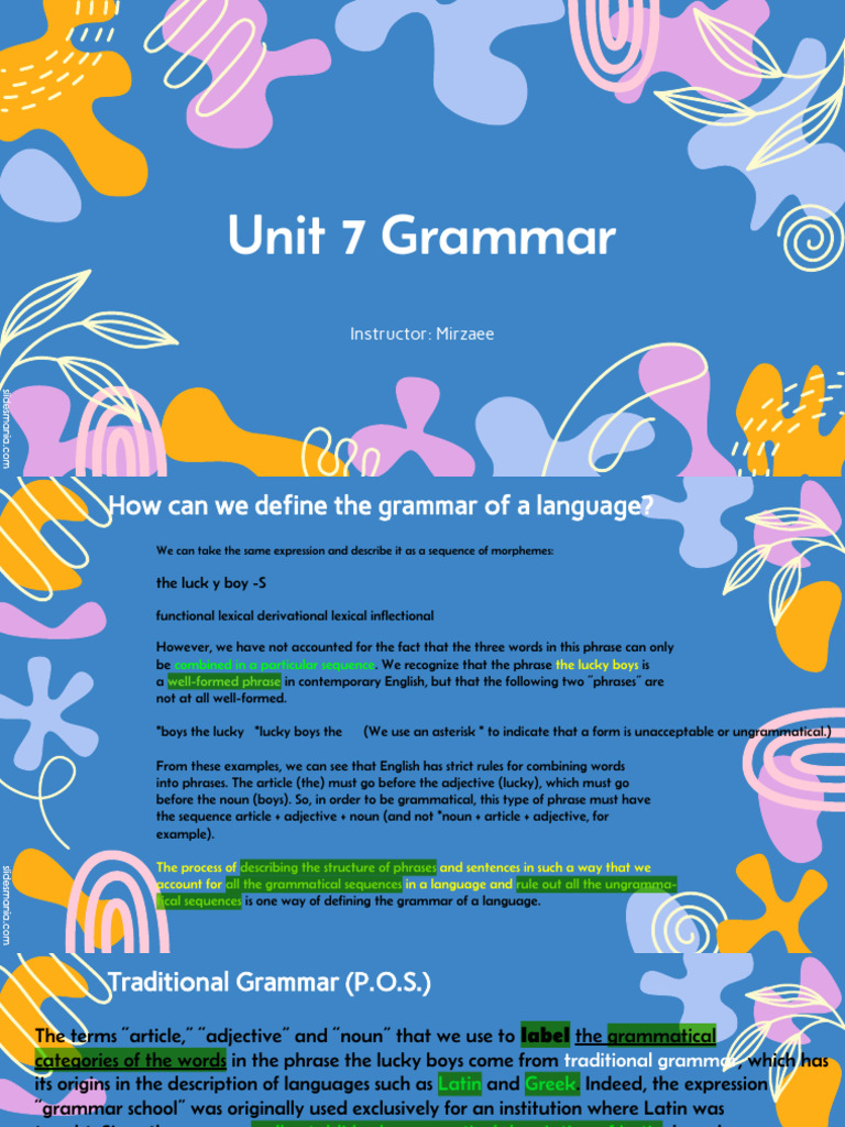 Understanding English Grammar Rules | PDF | Grammatical Gender ...