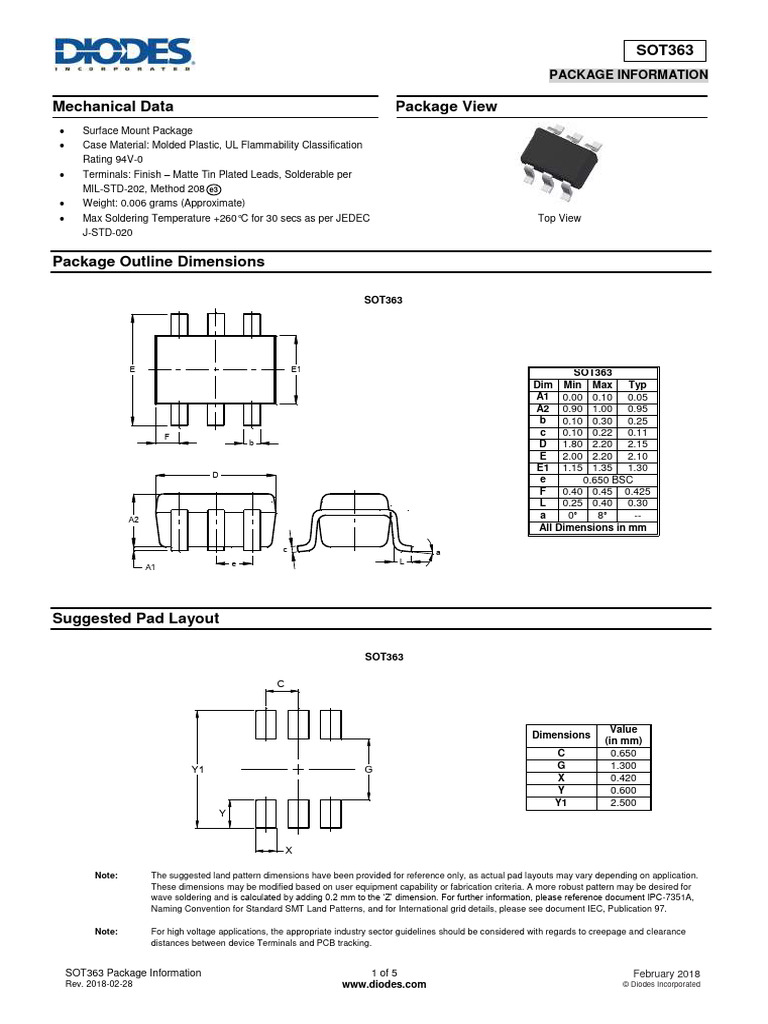 SOT363 | PDF | Electronic Engineering | Electronics
