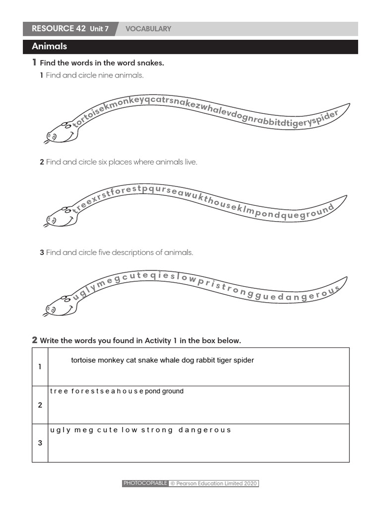 WWAm Starter Photocopiable Resources U7 | PDF | Linguistics | Grammar