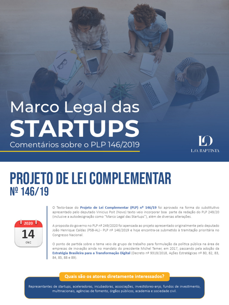 Marco Legal das Startups no Brasil | PDF | Empresa Startup ...