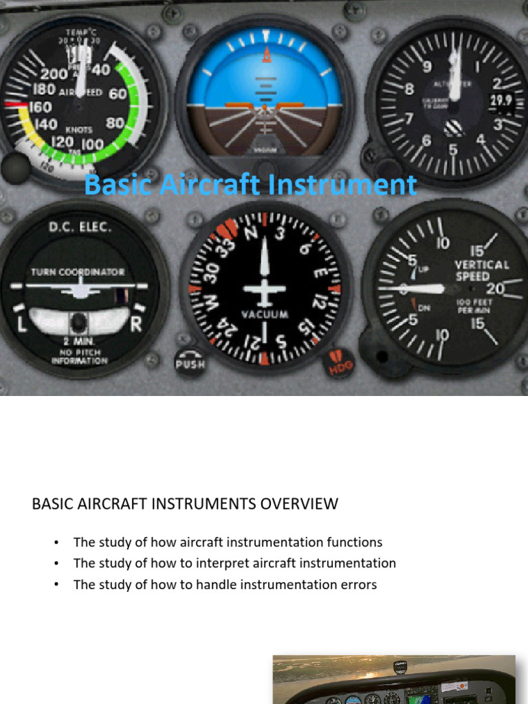 Understanding Aircraft Instrumentation | PDF | Airspeed | Gyroscope