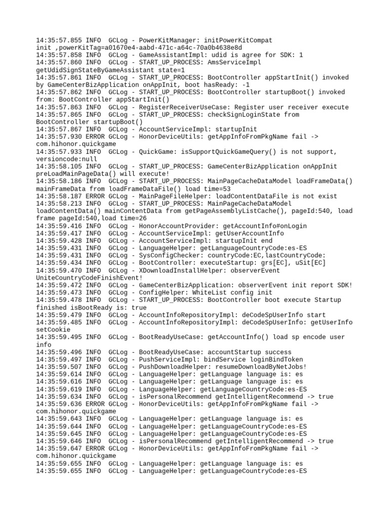 GameCenter Startup Process Log | PDF | Computer Data | Hypertext ...