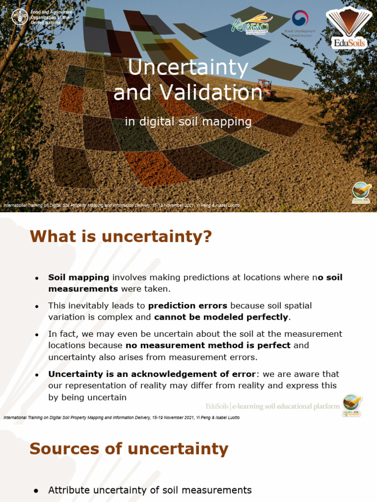Digital Soil Mapping Uncertainty Training | PDF | Uncertainty ...