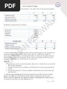 CMA Inter Management Accounting Importent Questions