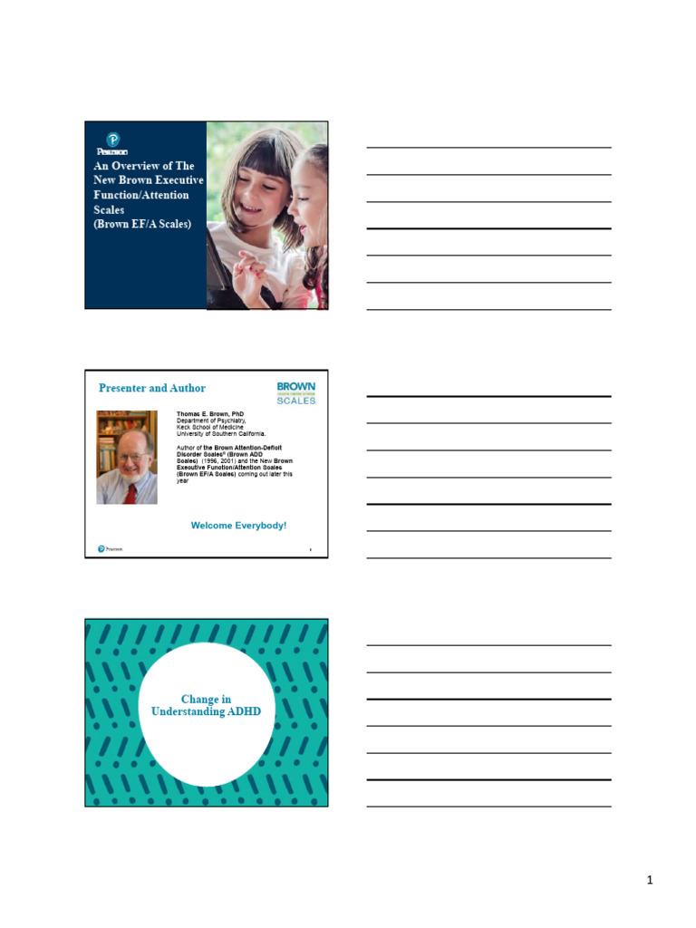 Brown Efa Webinar Handouts 18 04 23 | PDF | Attention Deficit ...