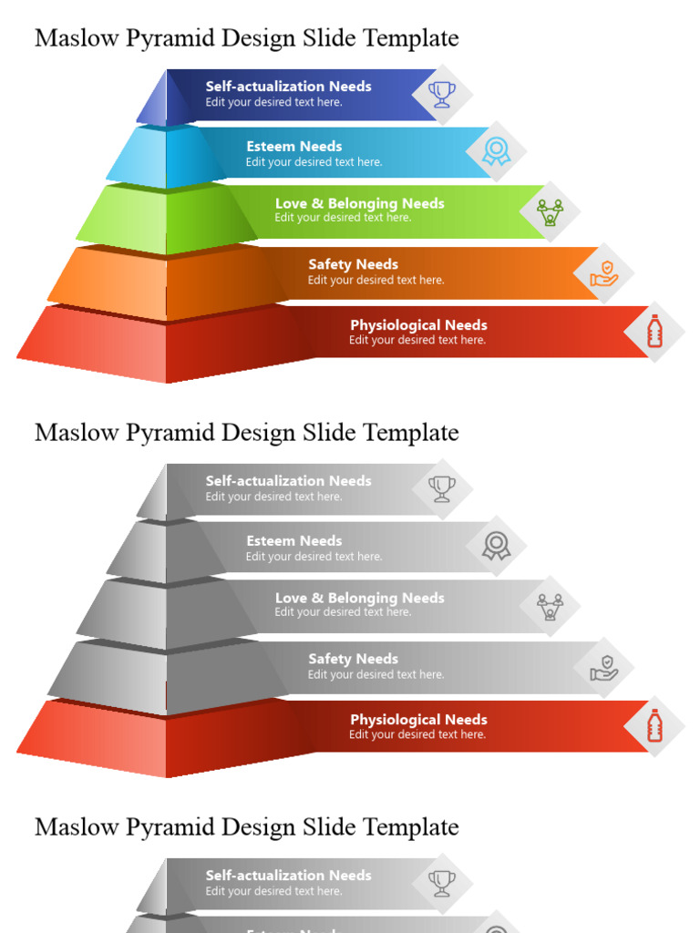 Maslow's Hierarchy Template Slide | PDF | Industrial And Organizational ...