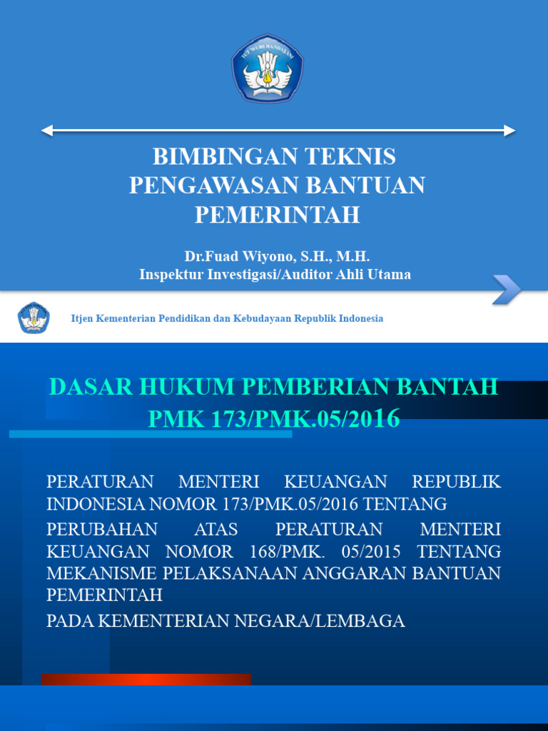 Bintek Bantuan Pemerintah SD 2018 | PDF