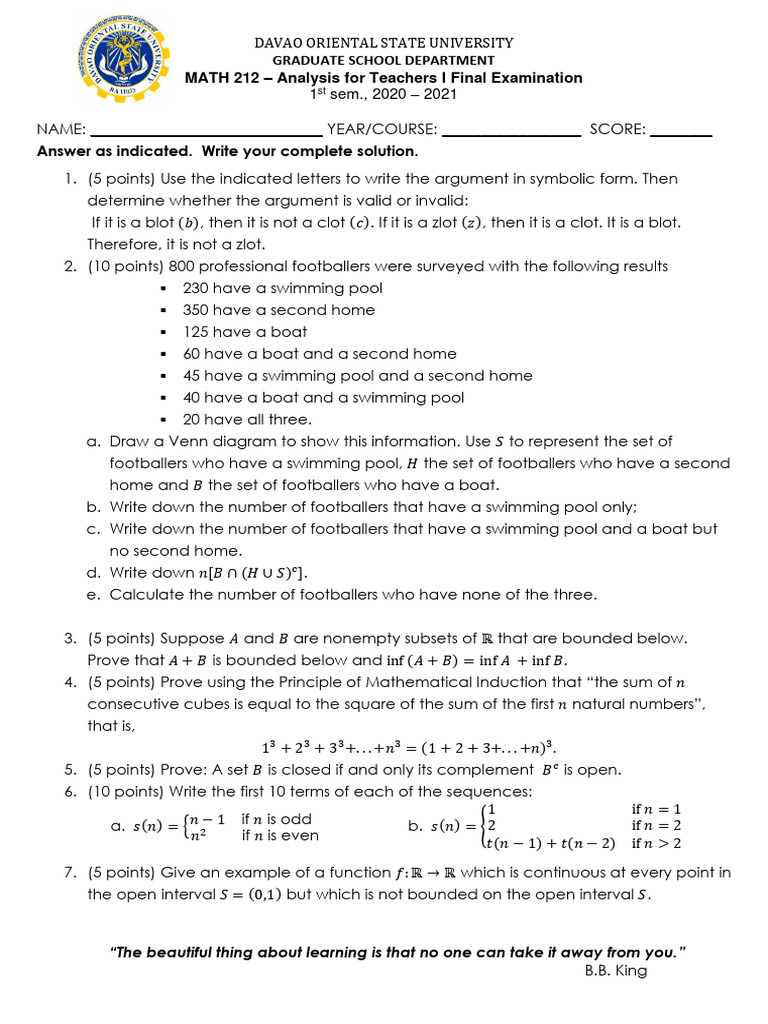 Christine Conlas - MATH 212 FINAL EXAM Edited | PDF | Mathematical ...