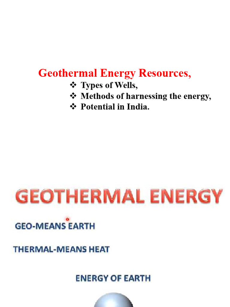Geothermal Energy Resources | PDF | Geothermal Energy | Water