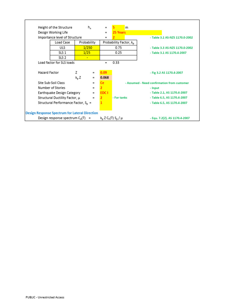 Seismic Load Calculations AS 1170.4-2007 | PDF | Seismology | Solid ...