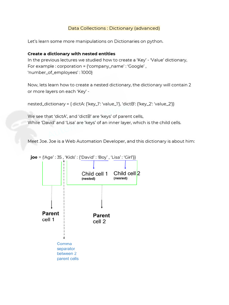 5 ++Data+Collections+-+Dictionary+ (Advnaced) | PDF | Computer Science ...