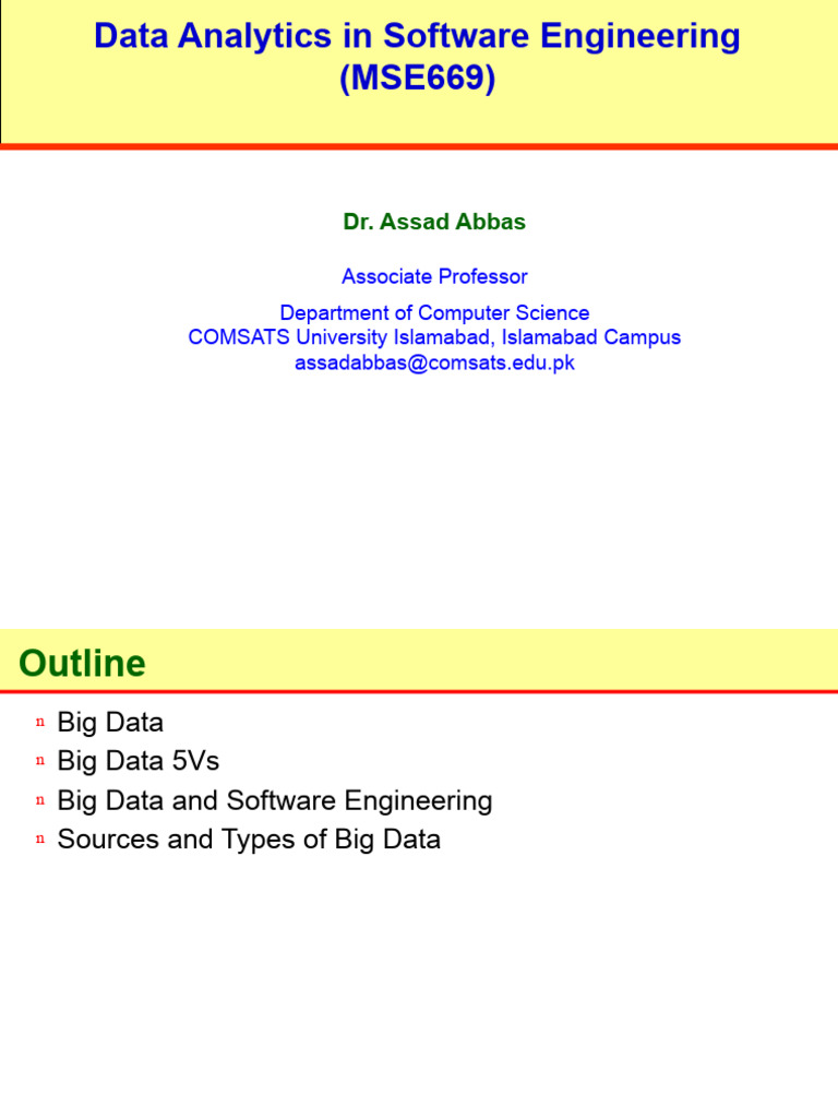 Lecture 3a Big Data | PDF | Big Data | Analytics