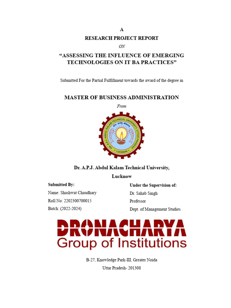 Shashwat Research Project Report Pdf Internet Of Things Survey