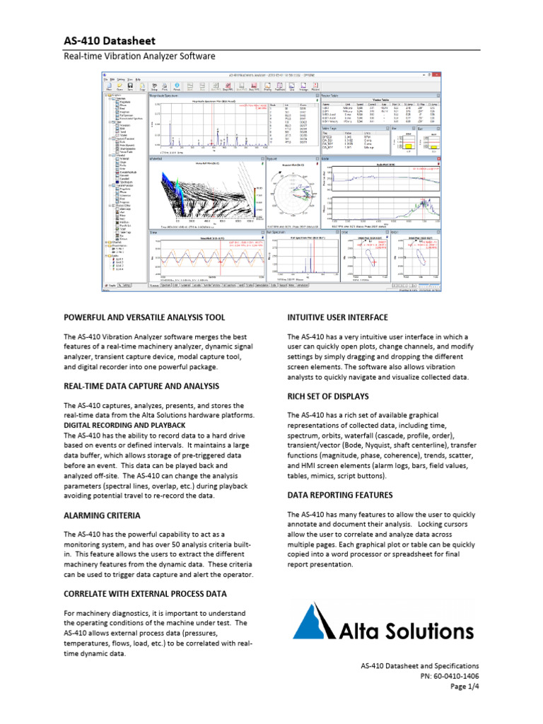 AS-410 Datasheet | PDF | Spectral Density | Amplitude