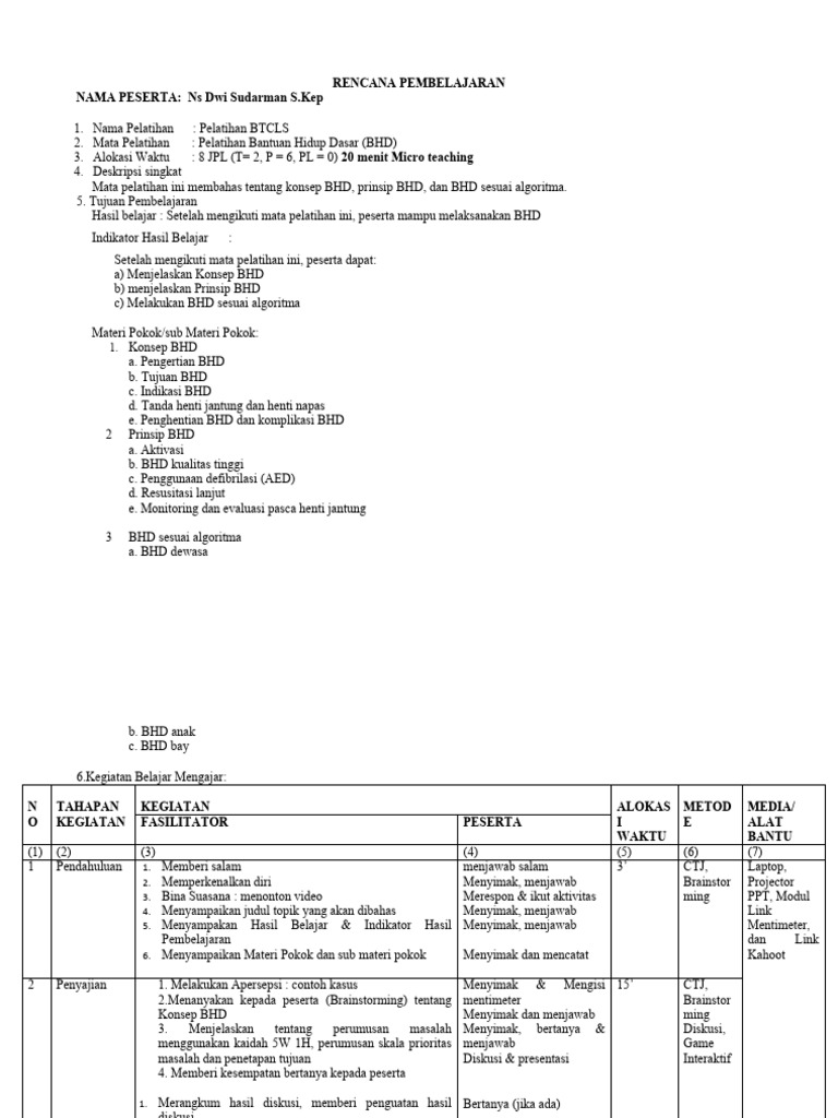 Pelatihan Bantuan Hidup Dasar (BHD) | PDF | Karier & Perkembangan