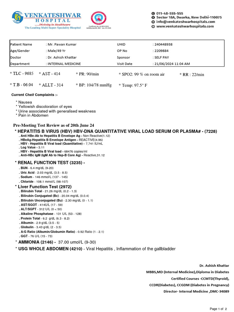 Hepatitis B Patient Report Summary | PDF | Hepatitis B | Medical ...