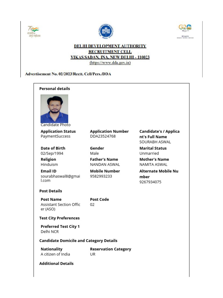 Aso Application Summary Pdf