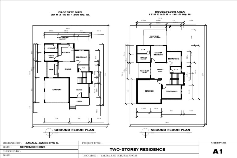 Two-Storey House Floor Plan | PDF | Buildings And Structures | Housing