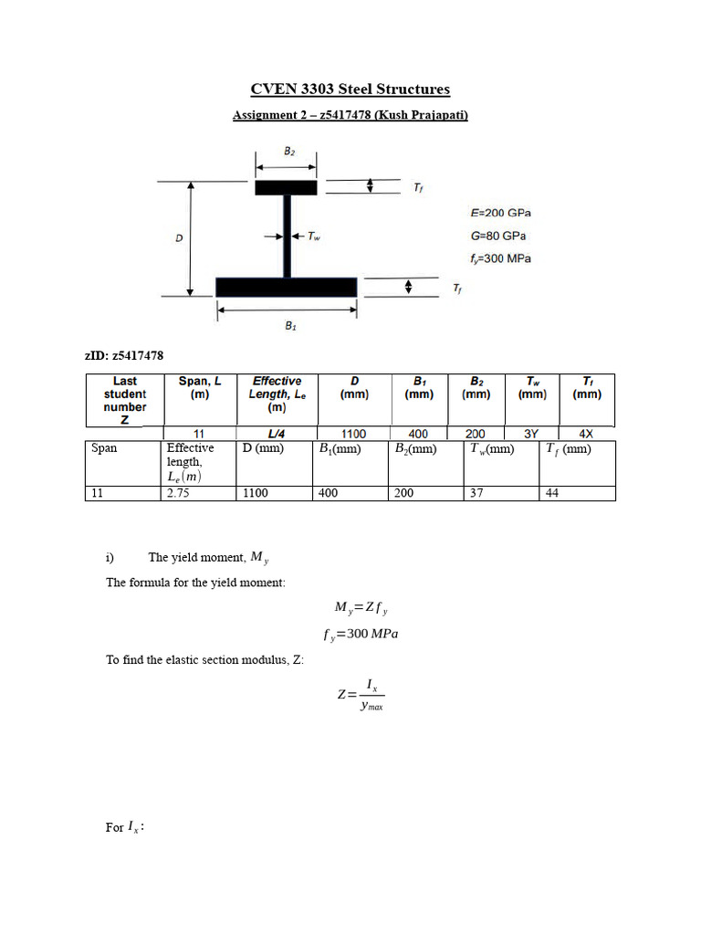 Steel Column Design Calculations | PDF | Buckling | Beam (Structure)