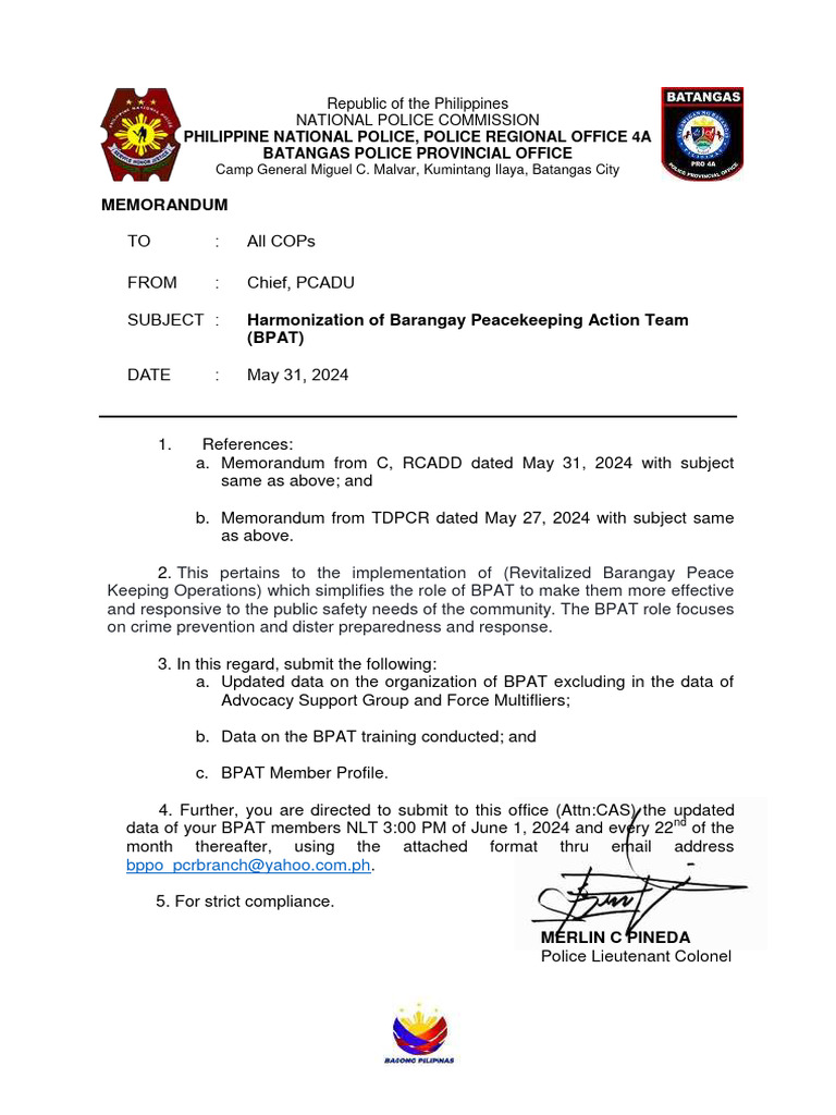 BPAT Harmonization Guidelines | PDF