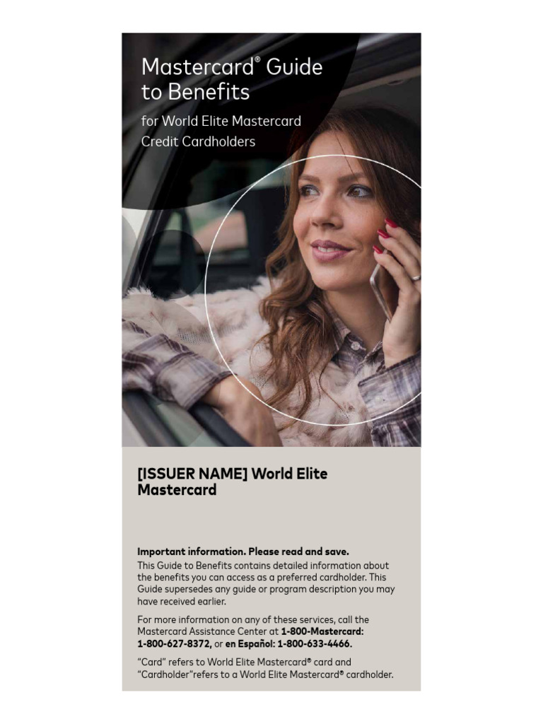 World Elite Mastercard Benefits Guide | PDF | Credit Card | Master Card