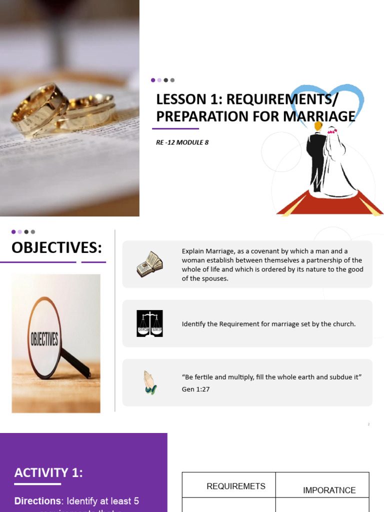 Marriage Preparation and Requirements Guide | PDF | Love | Intimate ...