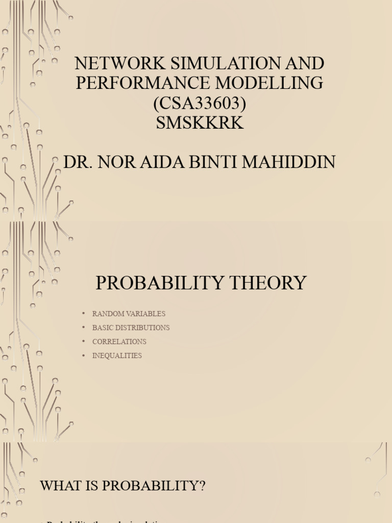Network Simulation & Probability Modeling | PDF