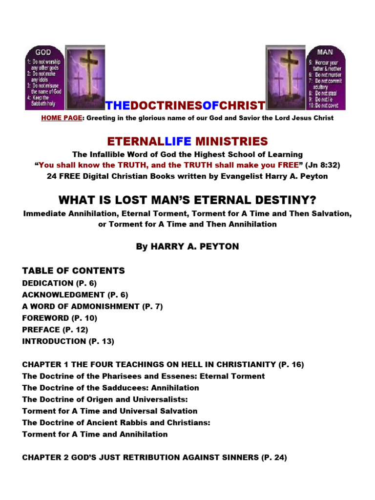 What Is Lost Man's Eternal Destiny | PDF | Eternal Life (Christianity ...