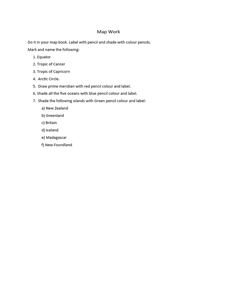 Geography Map Activity Guide | PDF