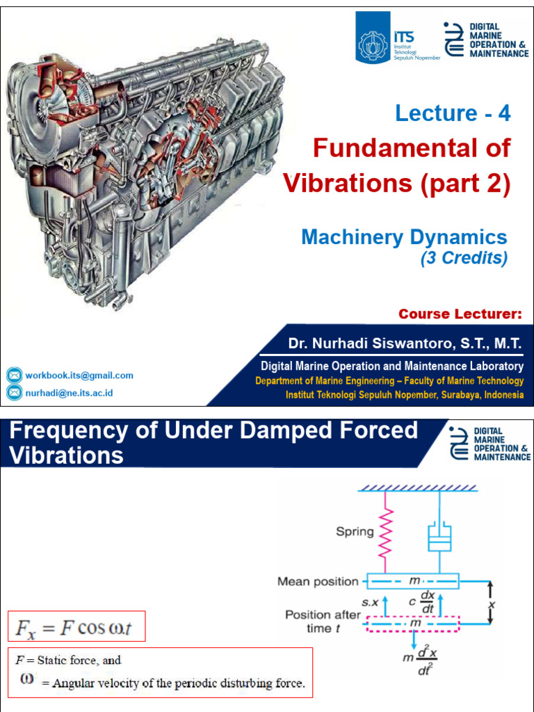 Lecture 4 - Fundamental of Vibration (Part 2) | PDF | Damping | Resonance