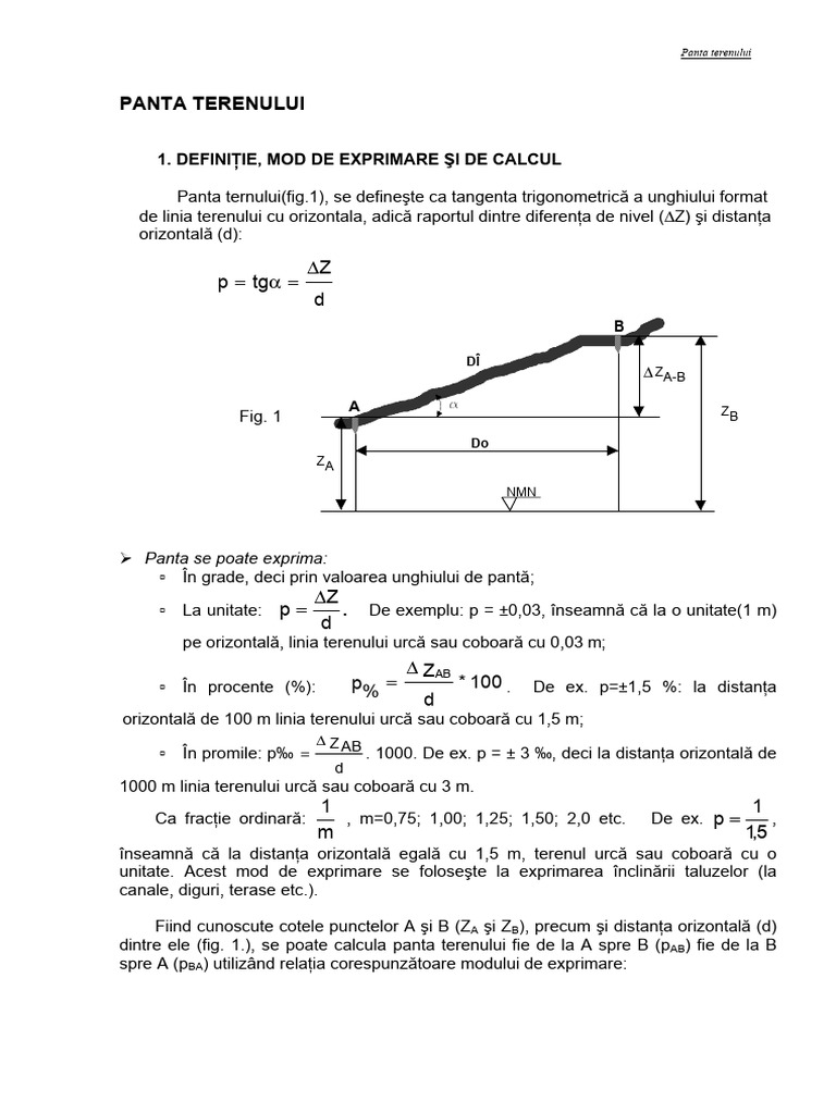 Panta Terenului | PDF