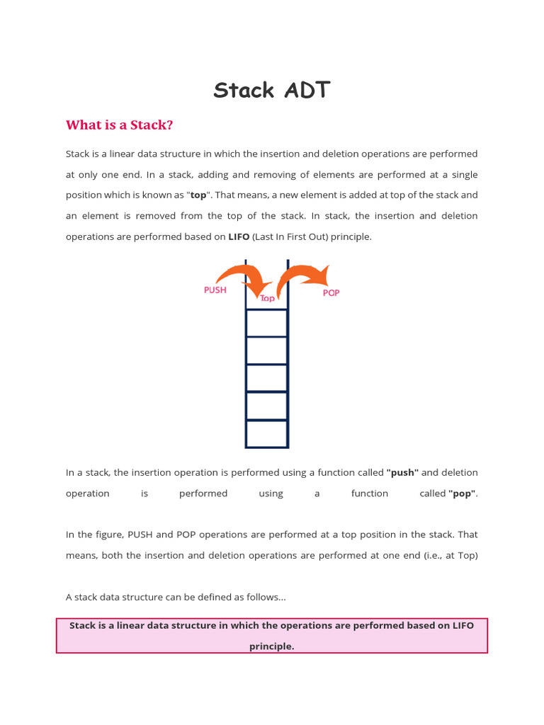 Stack ADT PDF Computing Theoretical Computer Science Stack adt pdf computing theoretical computer science