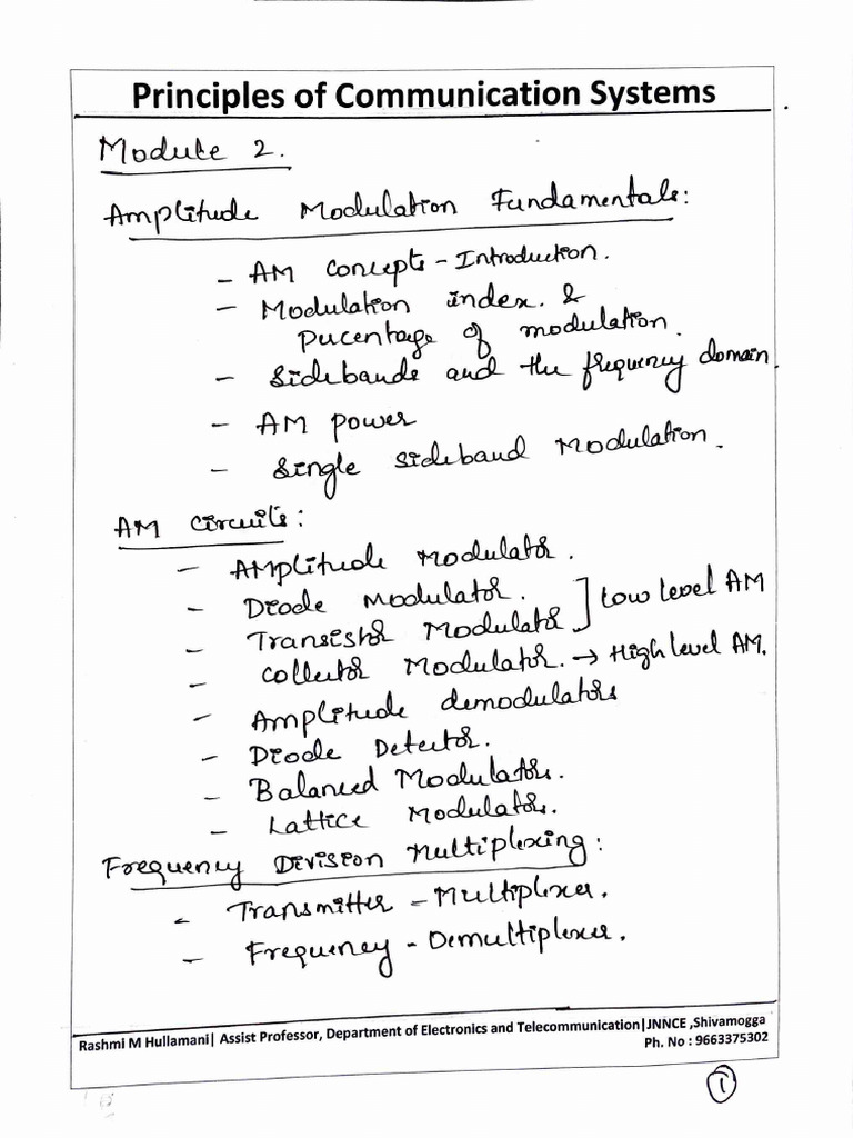 Module 2 principles of communication systems pdf