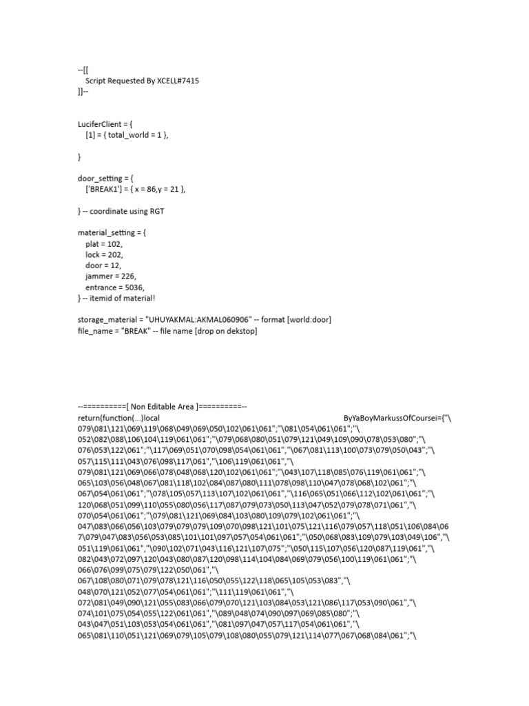 SC Create World Enc - Lua | PDF