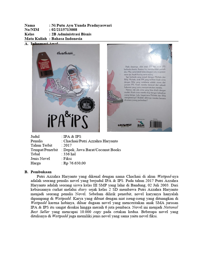 Resensi Novel (IPA & IPS) | PDF