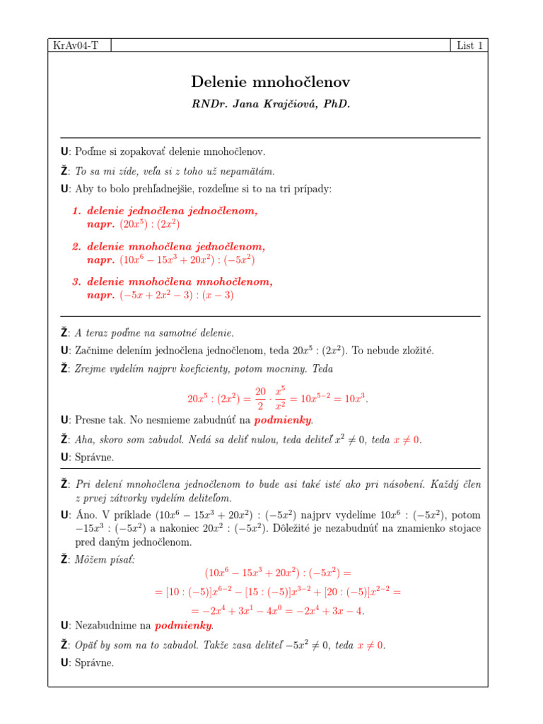 1 2 3 DelenieMnohoclenov | PDF