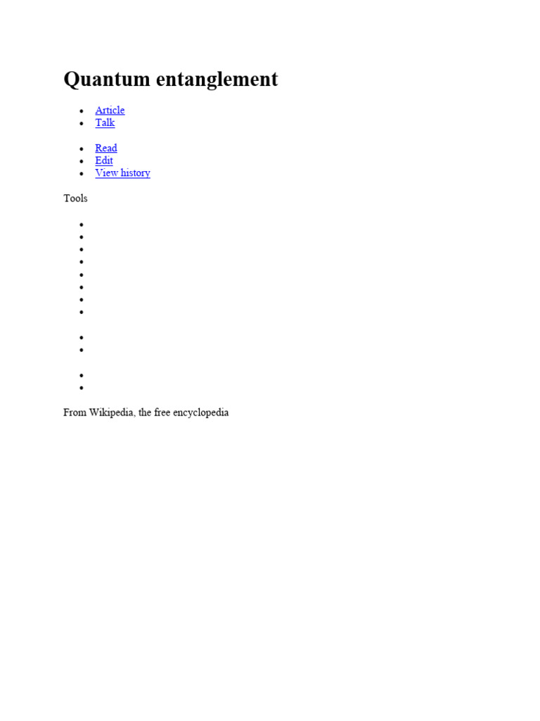 Quantum Entanglement Pdf Quantum Entanglement Quantum Mechanics