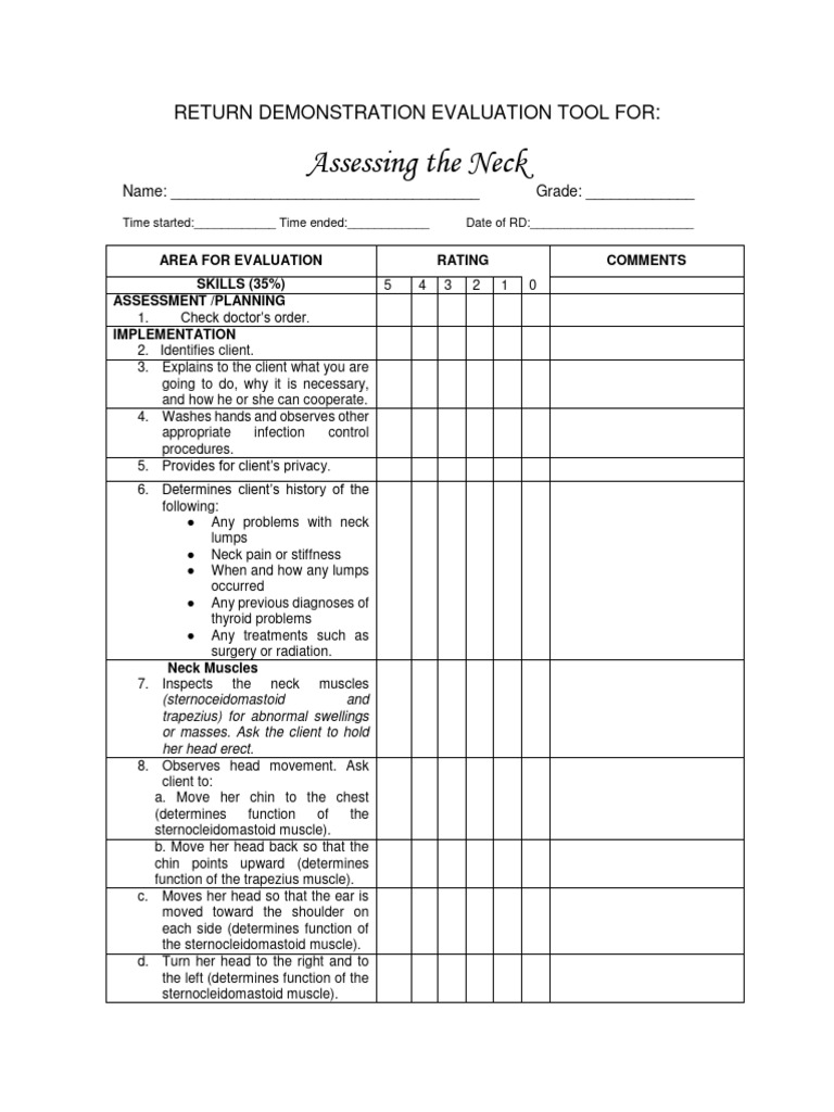 Assessment of The Neck - RD | PDF | Thyroid | Neck