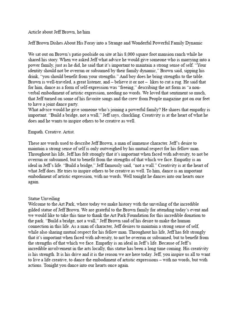 Article about jeff brown pdf psychology