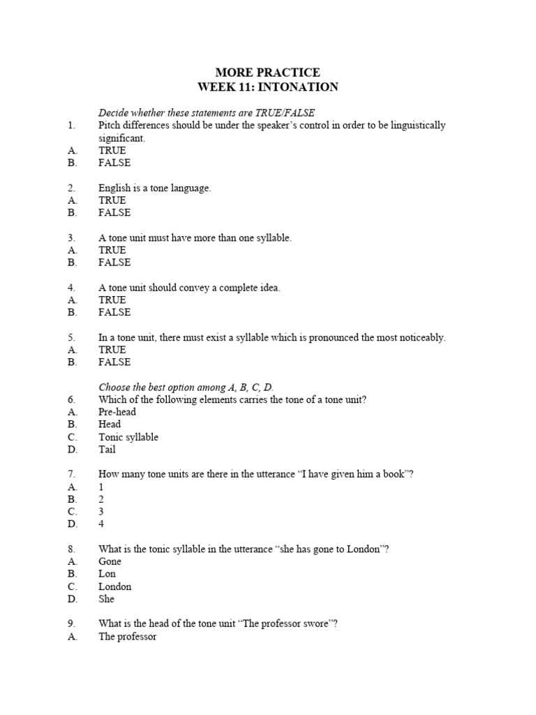 Understanding English Intonation Patterns | PDF | Tone (Linguistics ...
