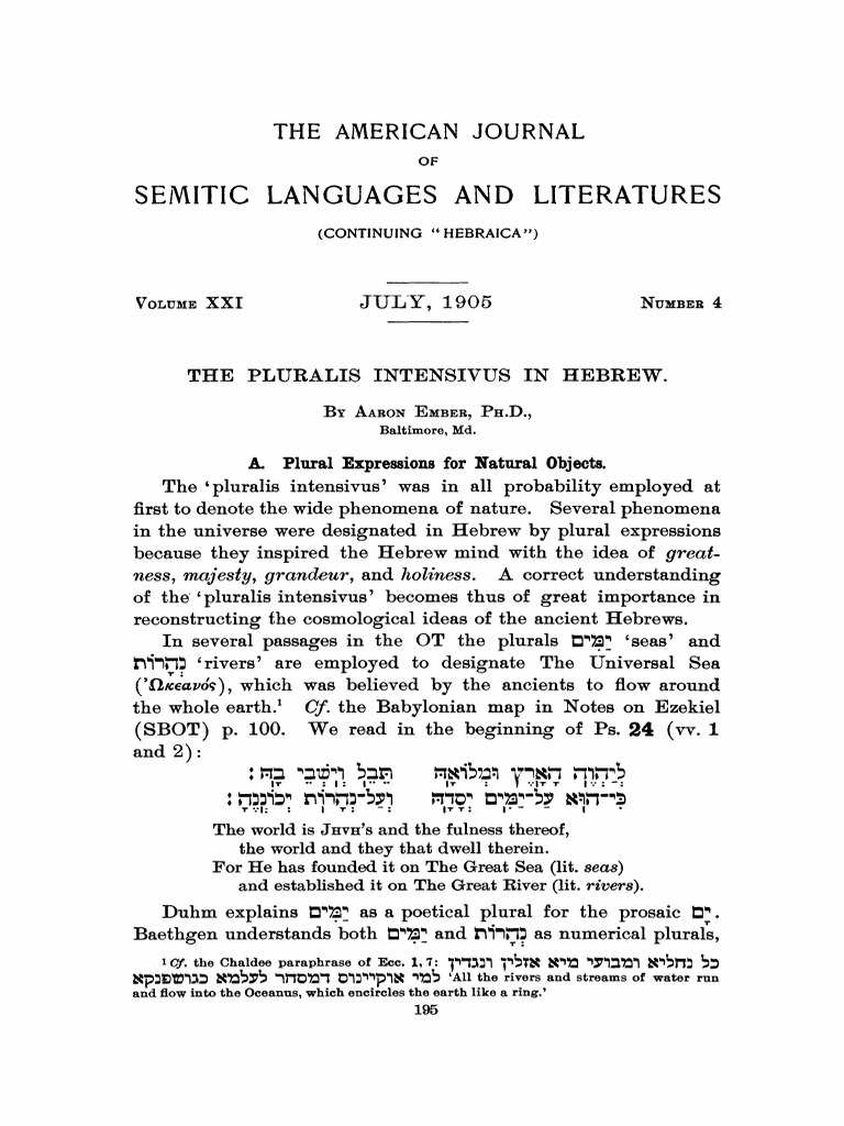 Semitic Languages and Literatures: The American Journal | PDF | Dragon ...