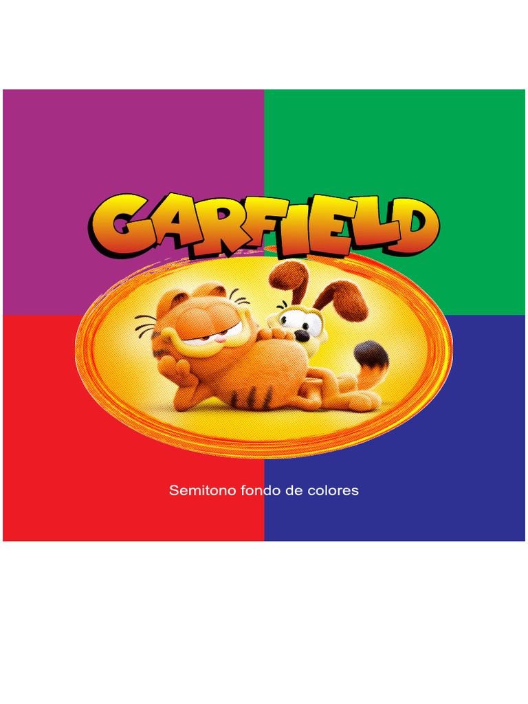 Garfield Semitono Varios Colores de Fondo | PDF